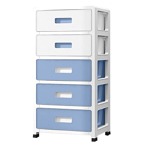 CAMLEO Plastic Drawer Storage Cabinet Toys Storage Box 5 Layer ï¼Œwith Wheels containers for Kitchen Bathroom Storage Cabinet for Clothes,Toys,Bedroom - (26D x 35W x 70.5H centimeters ± 0.5-1cm)