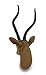 DWK Zeckos 23 Inch Decorative Indoor African Animal Antelope Polyresin Cast Sculpture Wall Hanging Head Bust for Home and Office Decore