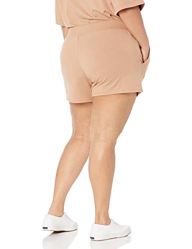THE DROP WOMEN’S ELAINA PULL-ON FRENCH TERRY SWEATSHORT, PRALINE, S