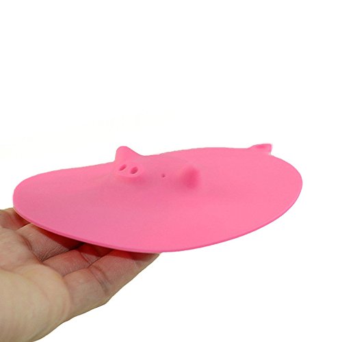NUOMI Pig Silicone Cup Lids Drink Covers Set of 4 Coffee Mug Cup Covers, Creative Cute Pig-Head