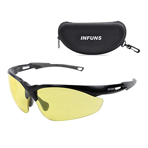 PROTEAR Shooting Glasses UV 400 Protection Protective Eyewear,Anti Fog Anti Scratch Safety Glasses with Case,Yellow - Thumbnail 7