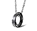 OPK Jewelry Stainless Steel Macthing Couple Necklaces I Will Always Be with You Ring Band Circle Hook-ups Pendent Promise Love Wedding Jewel Gift with Chain