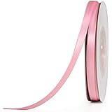 YAMA Double Face Satin Ribbon Roll - 1/4 Inch 25 Yards for Gift Wrapping Ribbons Decorations DIY Crafts Arts, Pink