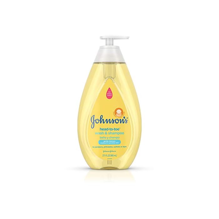 Johnson's Head-to-Toe Gentle Baby Wash & Shampoo, Tear-Free, Sulfate-Free & Hypoallergenic Wash for Baby’s Sensitive…