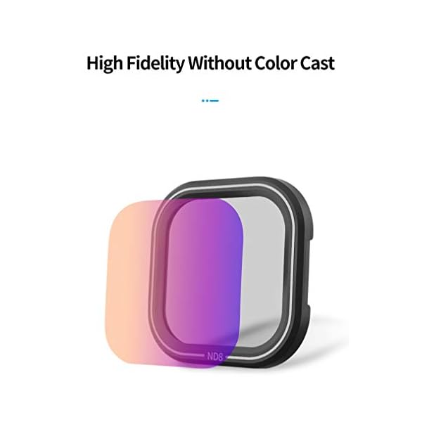 TELESIN 4 Stück ND8 16 32 CPL Magnetfilter Set Objektivschutz ND8 ND16 ND32 CPL Filter für GoPro Hero 8 Schwarz Kamera… – Bild 7