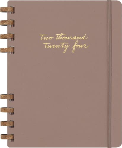 Moleskine 2024 Spiral Planner, 12M, Extra Large, Crush Almond, Hard Cover (7.5 x 10)