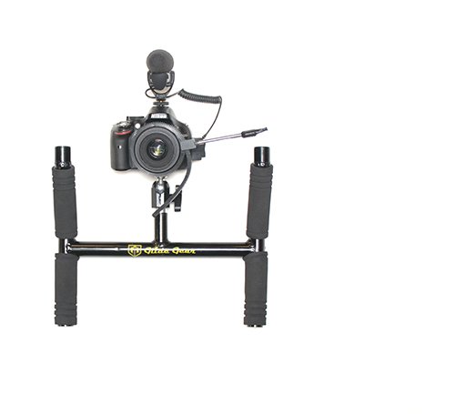 Glide Gear BV100 Horn Video Camera Handle Grip /Field Monitor Yoke Holder w/ Shoulder Strap Ball Head