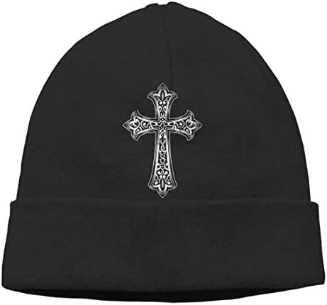 Christian Jesus Cross Mens Beanie Cap Skull Cap Winter Warm Knitting Hats.