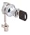 CRL Chrome Plated Cylinder Lock for 1/4" Glass Doors - Keyed Alike