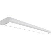 DEMILARE 4ft LED Wraparound Light 60W: Selectable 60W/50W/40W 5000K 6600LM | Linkable Wraparound Light 110LM/W, Hardwired LED Shop Light Fixture, High Efficacy, ETL Linear Lights for office