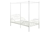 DHP Canopy Metal Bed- Twin, White (Kitchen)