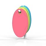 Chef Quality TPU Flexible Cutting Board Set w/ Stand, Indexed and Color Coded to Avoid Cross Contamination in Kitchen. Chopping Boards - BPA Free, Dishwasher Safe