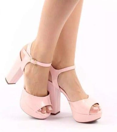 salto alto rosa claro