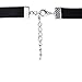 Two Strands Simple Western Style Black Velvet PU Leather Choker Necklace For Women Girl Lady