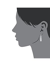 Crystalogy - Pendientes de aro con forma ovalada de cristal bañado en plata, 1,2 pulgadas (más colores disponibles), latín, EF00240SRW