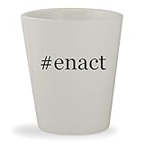 #enact - White Hashtag Ceramic 1.5oz Shot Glass
