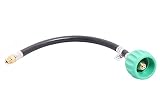 KIBOW 1FT Propane Pigtail Hose Connector with Acme Nut X 1/4 Inch Inverted Male Flare
