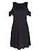 OUGES Women's Cold Shoulder Ruffle Sleeves Summer Dress