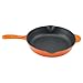 Zelancio Enameled 10-Inch Cast Iron Skillet, Oven Safe Smooth Surface Frying Pan. Perfect for Steak, Fajitas, Eggs, and So Much More, Orange