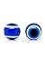 10mm Evil Eye Spacer Beads, Resin Stripe Round Beads Charms, 100 Pcs Spacer Beads Pendants for DIY Bracelet Necklace Jewelry, Dark Blue