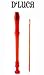 D'Luca MR-100-OR Student 3 Piece Recorder Flute, Orange