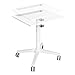Seville Classics Airlift 25.6″ XL Sit-Stand Adjustable Student Classroom Cup Holder Mobile Desk, Whitethumb 3