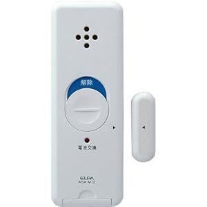 ELPA 薄型ウインドウアラーム 開放検知 パールホワイト ASA-M12(PW)