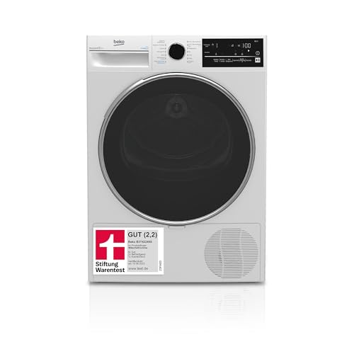 Beko B3T42240S b300 Wärmepumpentrockner, 8 kg, allergikergeeignet, Hygiene Trocknen & Hygiene Auffrischen, SteamCure - Dampffunktion, 14 Programme, We