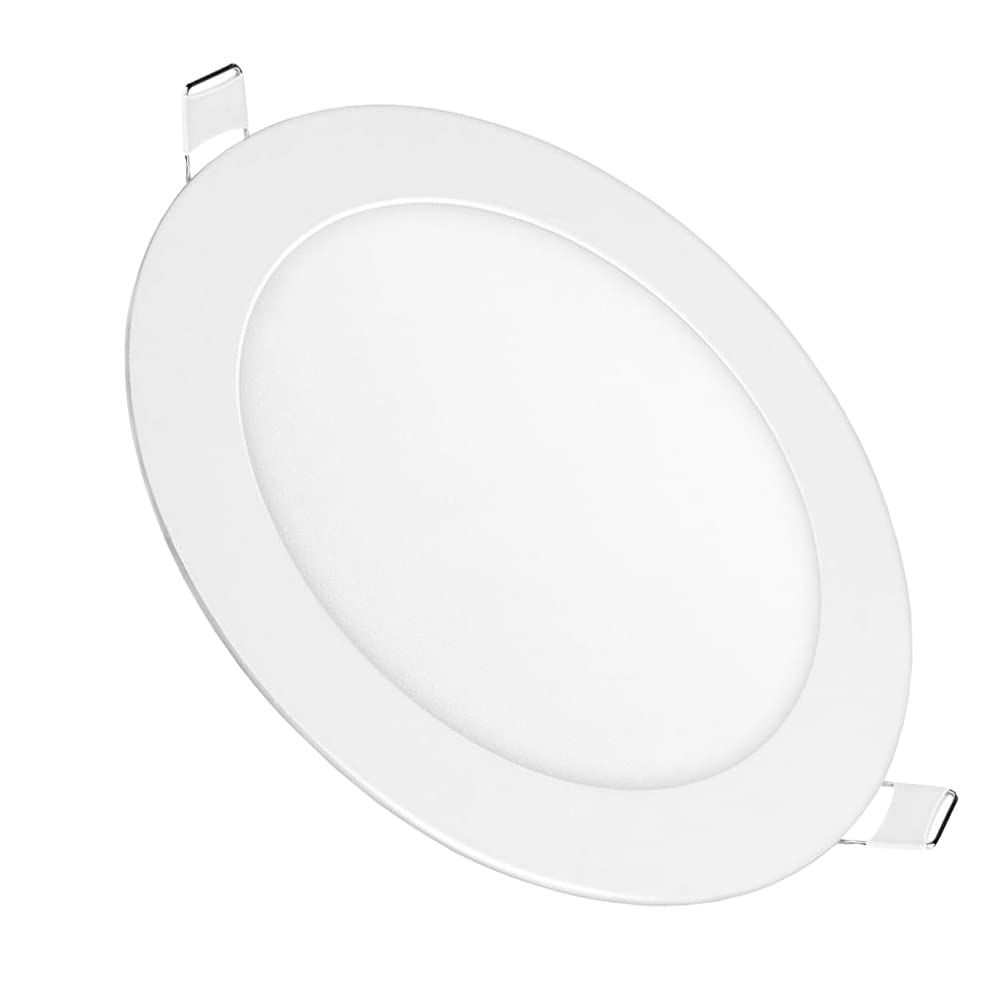 Body-Plus 2 Pack LED Downlights Ceiling, 24w Surface Mounted Panel Cool White Super Bright Light - Pure White Round Circle Downlights Ceiling Lamps (Cool White, 9w - Recessed Panel)