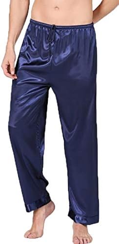 TTYLLMAO Mens Fashion Satin Printed Pajama Pants, Long Pj Bottoms