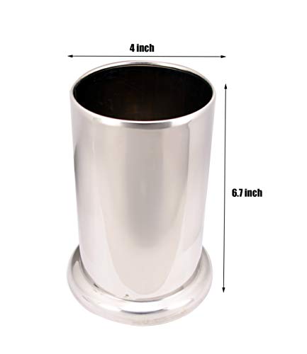 KINGSUPER Stainless Steel Drinking Straw Holder Organizer Spoons Forks Chopsticks Storage(6.7" x 4")