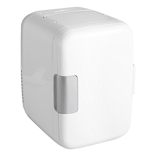 Cosway Portable Mini Fridge Cooler and Warmer, 6 Can 4-liter Car Refrigerator for Home, Office, Car or Boat [US STOCK] (White)
