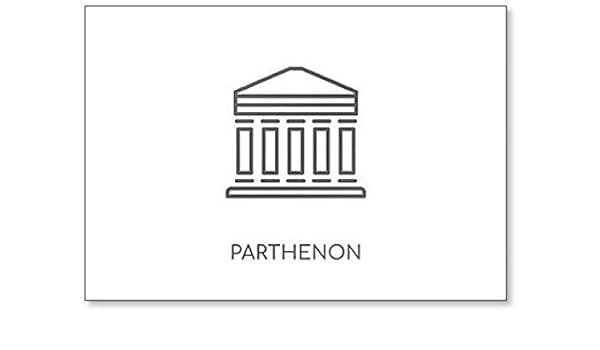 Parthenon Imán para nevera minimalista con ilustración abstracta ...
