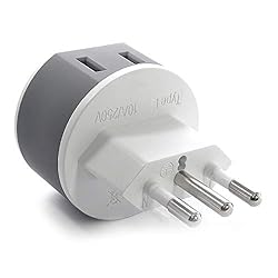 OREI Brazil Travel Plug Adapter with 2 USA Inputs