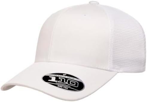 Flexfit 110 Cool & Dry Athletic Cap Hat, White, One Size at Amazon