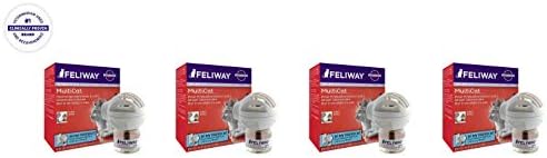 CEVA Animal Health FELIWAY MultiCat Starter Kit for Cats (Diffuser and 48 ml Vial) (Fоur Paсk)