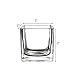 CYS EXCEL Glass Cube Vase, Cubic Flower Vase, Squared Votive Candle Holder, Centerpiece Cubed Vase, Pack of 12