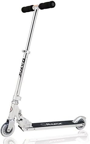 Razor A4 Folding Pro Aluminum Kids Kick Scooter Black Clear Model