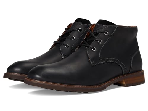 Florsheim Lodge Plain Toe 3-Eye Chukka Boot Men's Boot, 8 D(M) US, Black at Amazon