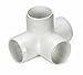 CIRCOPACK 1/2 Inch Light Grip Snap Clamps (10 pieces) and 4-way LT Fittings (4 pieces) for 1/2 Inch PVC Pipes, Schedule 40, Furniture Grade (14 Pieces Total) (Models 11EZ and 41F)