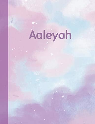 Aaleyah: Personalized Composition Notebook – College Ruled (Lined) Exercise Book for School Notes, Assignments, Homework, Essay Writing. Pink Blue Purple Cover Art - Cloud Marble with Name Paperback – 16 July 2019