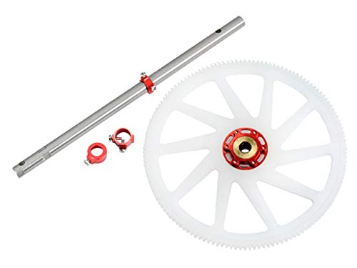 Microheli Titanium Main Shaft/CNC Delrin Main Gear/Auto-Rotation Hub Set (RED) - Blade 230S V2