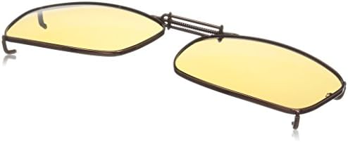 Cocoons Polarized Clip-on Rectangle 7 L4159A Rectangular Sunglasses, Bronze, 52 mm