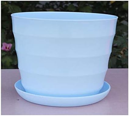 Jielongtongxun 植木鉢 多肉植物の植木鉢 室内のシンプルな色のプラスチック植木鉢 トレイ付きの厚くて大きな丸皿 マルチカラーオプション パック 安定性と耐久性 Color Yellow Size 9 8 5cm Ospacp Org Ar