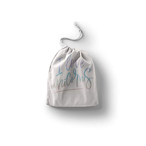 Le Jardin du Lin Bedruckte Baumwoll Taschen mit Kordelzug, Einkaufstasche, Beutel, Stoffsack, Stofftasche, Gemüsesack, Wiederverwendbare, Umweltfreundlich, Mehrzweck, Faltbar, Größe: 40x50 Cm