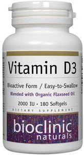 Bioclinic Naturals- Vitamin D3 2000 IU 180 softgels