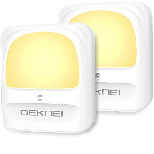 Dimmable Plug in Night Light,Deknei Adjustable Brightness LED Night Lamp,Warm White&White Baby Night