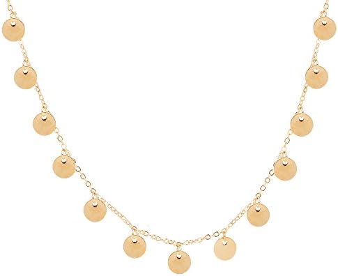 Hyeuna Women Chocker Bohe Beach Tassel Wafer Chain Handmade Necklace
