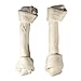 TheLittleThingsThatCount Premium 12 Inch Natural Rawhide Knotted Bones Chews Treats for Large Dogs Re-sealable Bag FDA Approved - 2pc Pack