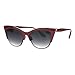 SA106 Womens High Point Squared Half Rim Look Cat Eye Sunglasses Red